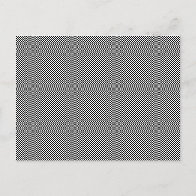 CHECKERBOARD! (a black & white pattern design) ~ Postcard (Front)
