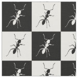 Checkerboard ants black &amp; white fabric
