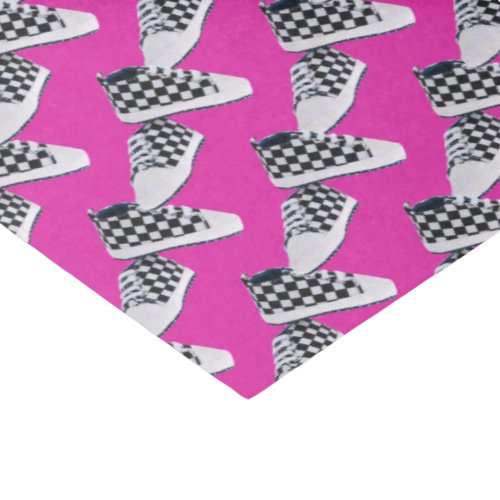 Checkerboard Baby SneakersHot Pink  Urban Tissue Paper