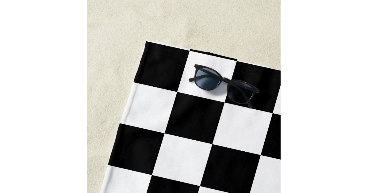 Checkered flag pattern Beach Towel