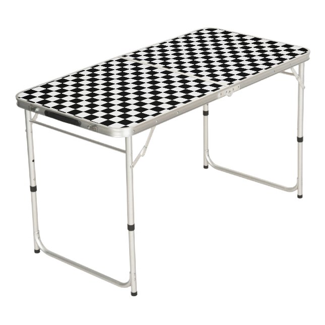 Checkerboard Beer Pong Table (Angled)
