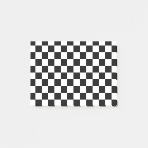 Checkerboard Black And White Post_it Notes