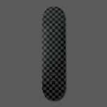 Checkerboard Black Gray Checkered Squares Check Skateboard<br><div class="desc">Checkerboard Black Gray Checkered Squares. Minimalist check pattern design.</div>