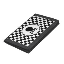 Checkerboard - Black White - Emo - Wallet