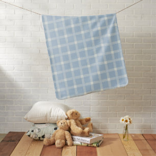 Checkerboard blue - French country Baby Blanket