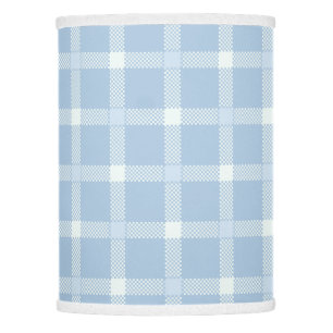 Checkerboard blue - French country Lamp Shade