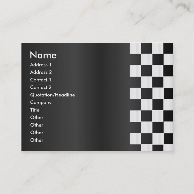 Checkerboard Border Profile Card (Front)