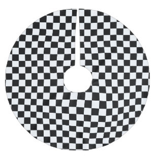 Checkerboard Brushed Polyester Tree Skirt
