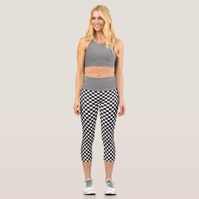  Checkerboard Capri Leggings (Front)
