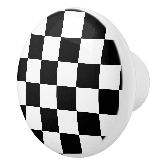 Checkerboard Ceramic Knob (Right)