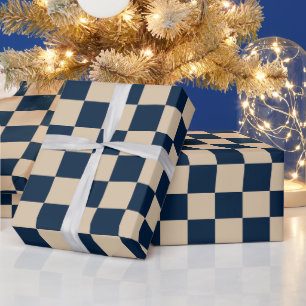 Checkerboard Check Geometric Checked Pattern Wrapping Paper