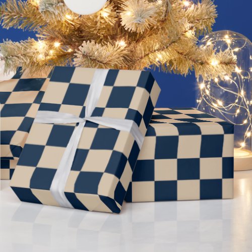 Checkerboard Check Geometric Checked Pattern  Wrapping Paper