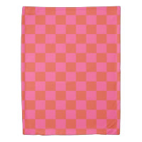 Checkerboard Checkered Pattern in Pink and Orange