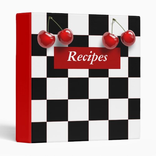 Checkerboard Cherries Recipe Binder