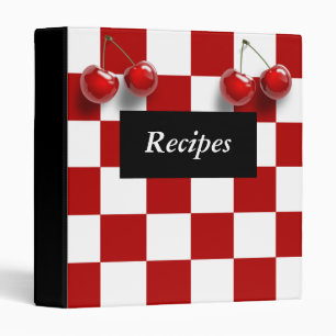 Checkerboard Cherries Recipe Binder
