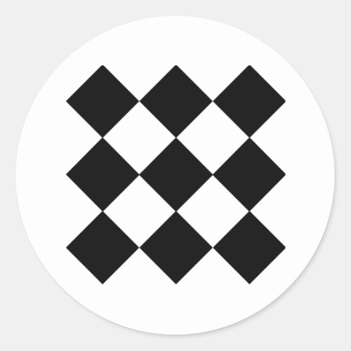 Checkerboard Classic Round Sticker