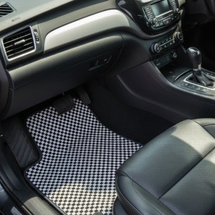 checkerboard design car floor mat