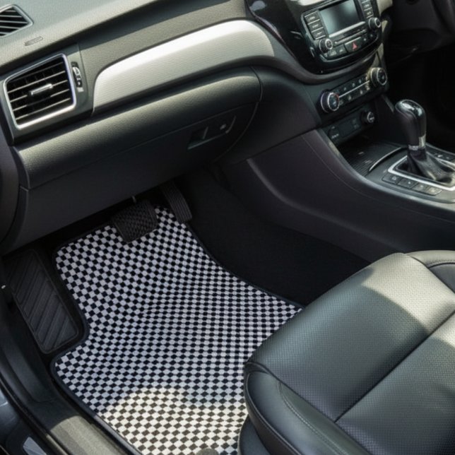checkerboard design  car floor mat (Creator Uploaded)