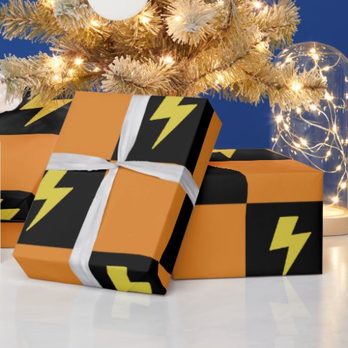  Checkerboard flash sign pattern  Y2K Wrapping Paper