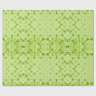 Checkerboard Fortune Teller Mirror Chartreuse Wrapping Paper