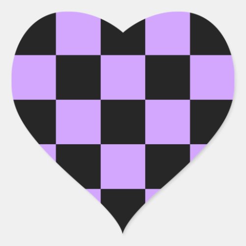 Checkerboard Heart Shaped Stickers