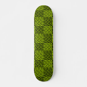 Checkerboard hearts pattern in Lime Green Skateboard
