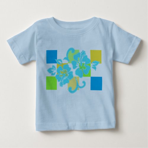 Checkerboard Hibiscus Toddler  infant Tees