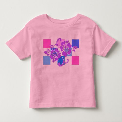 Checkerboard Hibiscus Toddler  infant Tees