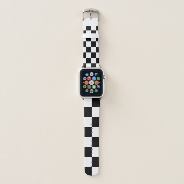 Checkerboard Home Rug of the Classic Elegance Apple Watch Band (Front)