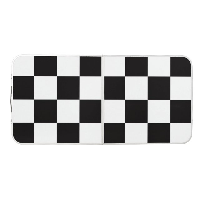 Checkerboard Home Rug of the Classic Elegance Beer Pong Table (Top)