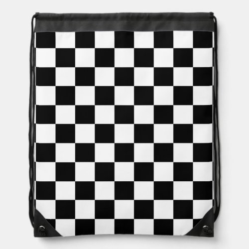 Checkerboard  Laptop Sleeve Drawstring Bag