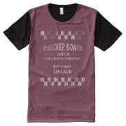 Checkerboard Lounge Chicago All-over-print T-shirt at Zazzle