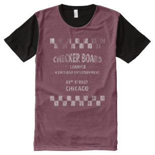 checkerboard button up shirt