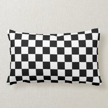 Checkerboard Lumbar Pillow by expressivetees at Zazzle
