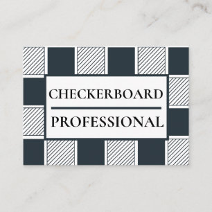 Checkerboard Modern Geometric Business Card