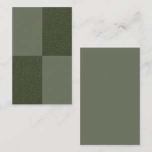 Checkerboard Moss Green Business Card – Customize