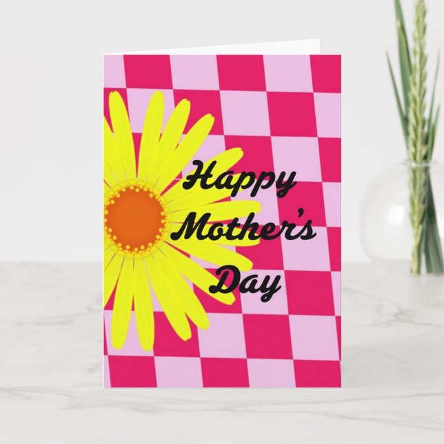 Checkerboard Mothers Day Card (Front)