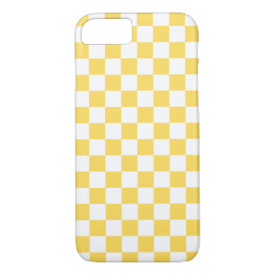 Checkerboard Mustard Yellow and White iPhone 8/7 Case