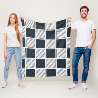 Checkerboard Navy Blue Black and White Classic