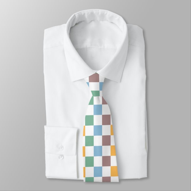 Checkerboard Neck Tie (Tied)