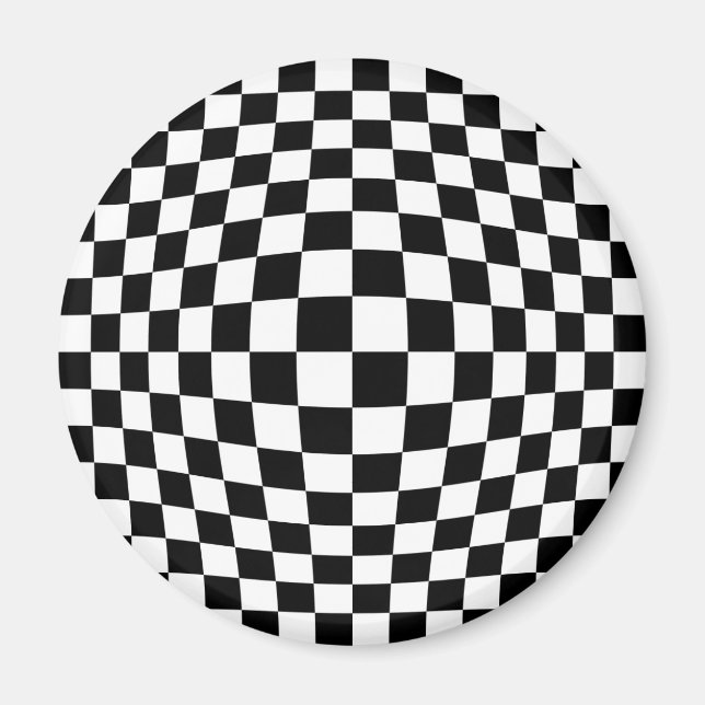 Checkerboard optical illusion magnet (Front)