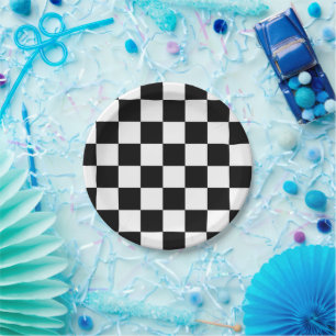Checkerboard Paper Plates