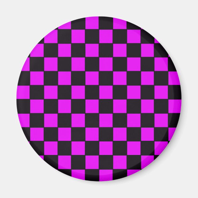 Checkerboard Party in Pink Magnet (Front)