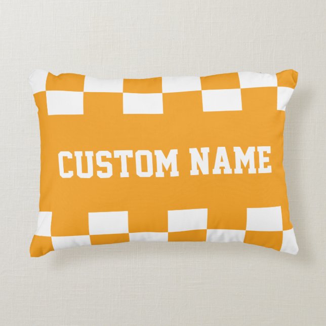Checkerboard Pattern Accent Pillow (Front)