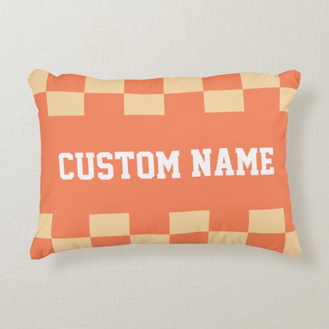 Checkerboard Pattern Accent Pillow (Front)