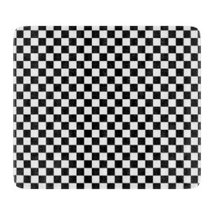 Checkerboard pattern black and white cutting board