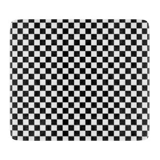 Checkerboard pattern black and white cutting board
