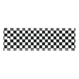 Checkerboard pattern black and white ruler