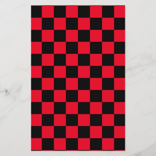 Checkerboard pattern black red flyer