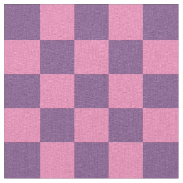 Checkerboard Pattern in Pink and Purple Fabric (Close Up)